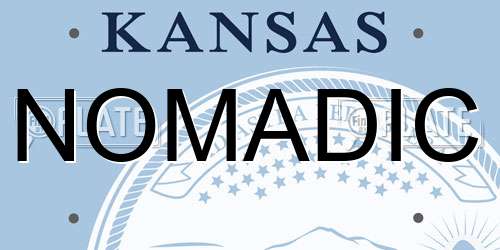 NOMADIC Kansas License Plate