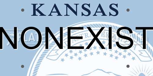 NONEXIST Kansas License Plate