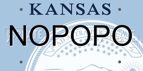 NOPOPO Kansas License Plate