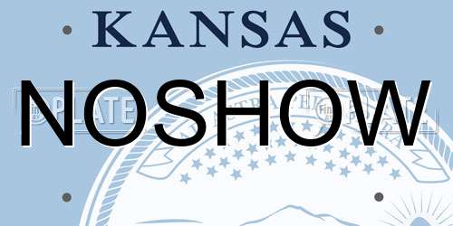 NOSHOW Kansas License Plate