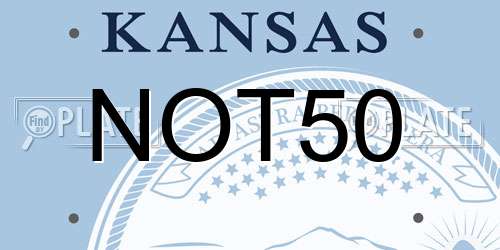 NOT50 Kansas License Plate