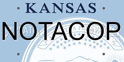 NOTACOP Kansas License Plate