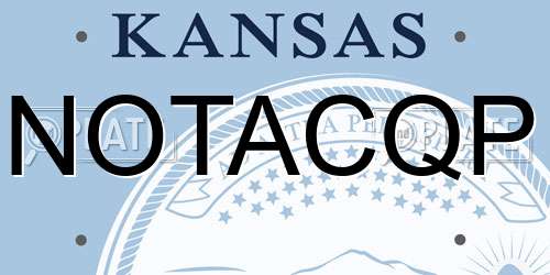 NOTACQP Kansas License Plate