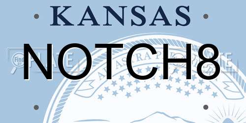 NOTCH8 Kansas License Plate