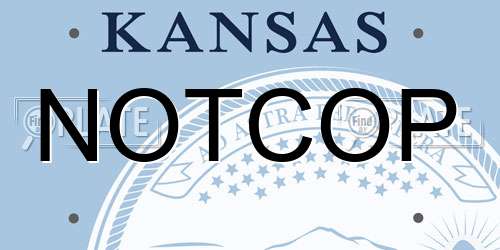 NOTCOP Kansas License Plate