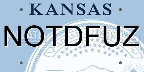 NOTDFUZ Kansas License Plate