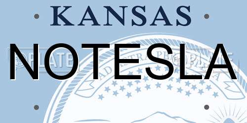 NOTESLA Kansas License Plate