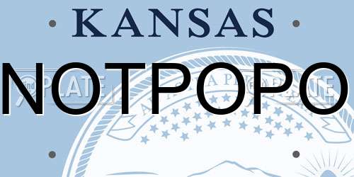 NOTPOPO Kansas License Plate