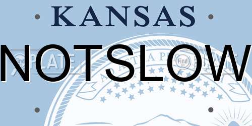 NOTSLOW Kansas License Plate