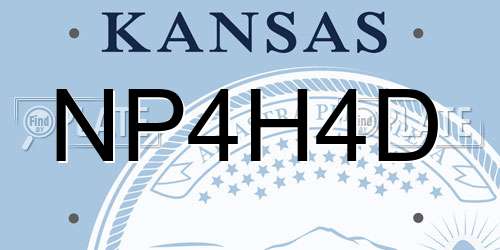 NP4H4D Kansas License Plate