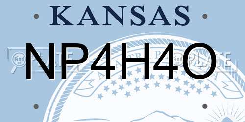 NP4H4O Kansas License Plate