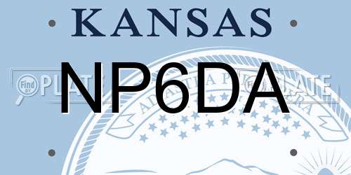 NP6DA Kansas License Plate