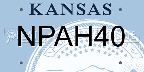 NPAH40 Kansas License Plate