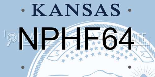 NPHF64 Kansas License Plate