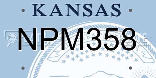 NPM358 Kansas License Plate