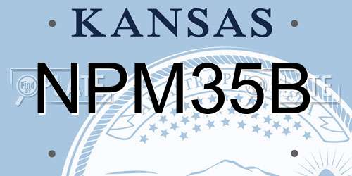 NPM35B Kansas License Plate