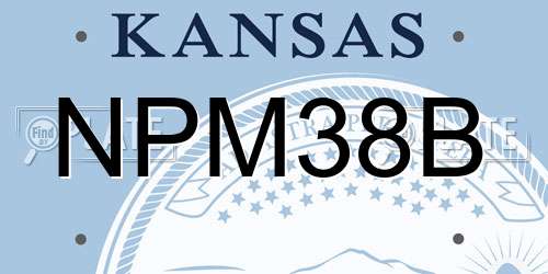 NPM38B Kansas License Plate