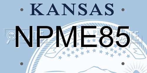 NPME85 Kansas License Plate