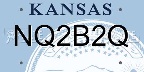 NQ2B2Q Kansas License Plate