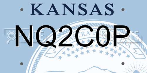 NQ2C0P Kansas License Plate