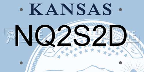 NQ2S2D Kansas License Plate