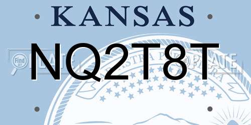 NQ2T8T Kansas License Plate