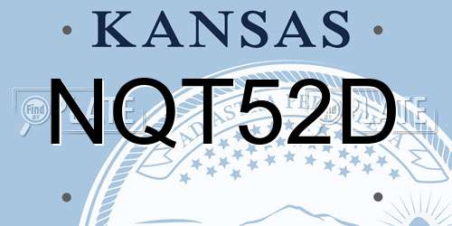 NQT52D Kansas License Plate
