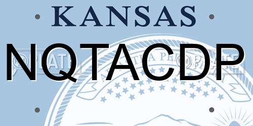 NQTACDP Kansas License Plate