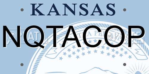 NQTACOP Kansas License Plate