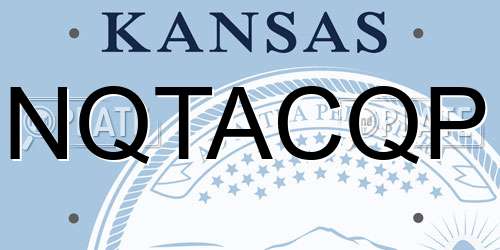 NQTACQP Kansas License Plate