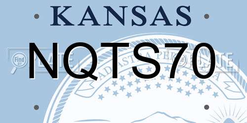 NQTS70 Kansas License Plate