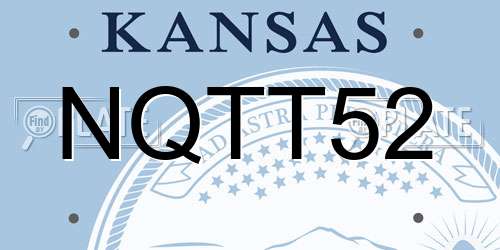 NQTT52 Kansas License Plate