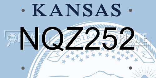 NQZ252 Kansas License Plate
