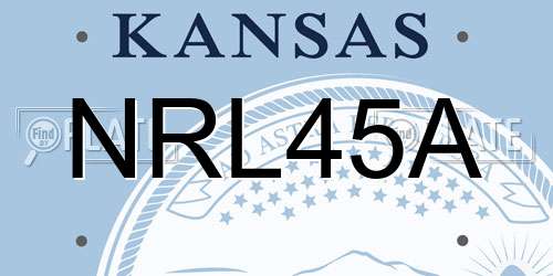 NRL45A Kansas License Plate