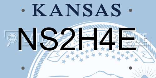 NS2H4E Kansas License Plate
