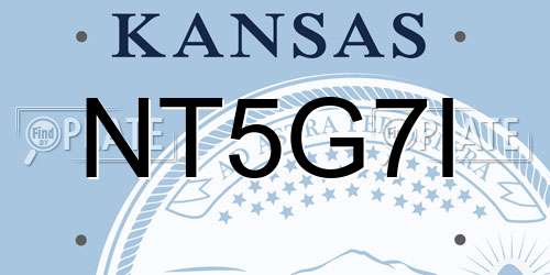 NT5G7I Kansas License Plate