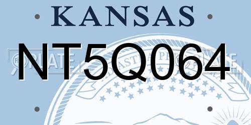 NT5Q064 Kansas License Plate
