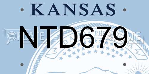 NTD679 Kansas License Plate
