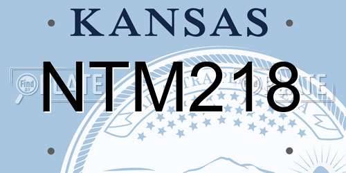 NTM218 Kansas License Plate