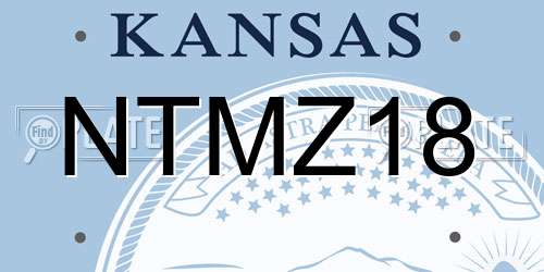 NTMZ18 Kansas License Plate