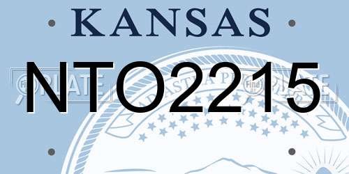 NTO2215 Kansas License Plate