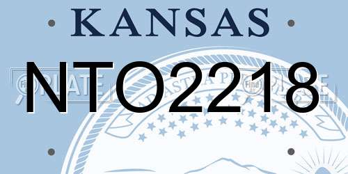 NTO2218 Kansas License Plate