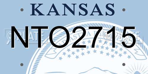 NTO2715 Kansas License Plate