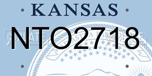 NTO2718 Kansas License Plate