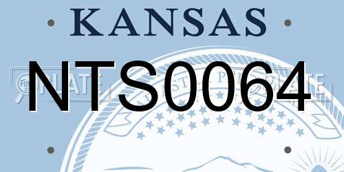 NTS0064 Kansas License Plate