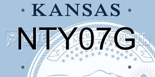 NTY07G Kansas License Plate