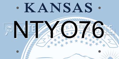 NTYO76 Kansas License Plate