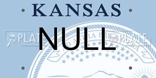 NULL Kansas License Plate