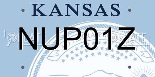 NUP01Z Kansas License Plate