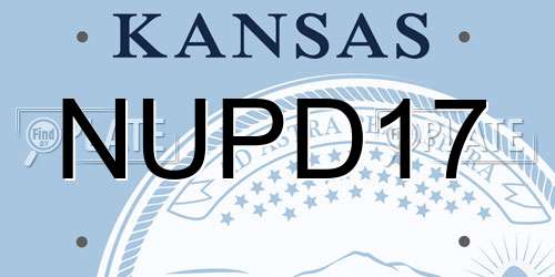 NUPD17 Kansas License Plate